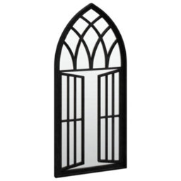 Berkfield Mirror Black 100X45 Cm Iron For Indoor Use - thumbnail 3