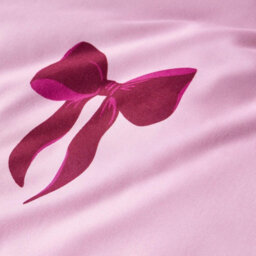 OHS Microfibre Reversible Bow Print Duvet Cover With Pillowcase Bedding Set - thumbnail 4