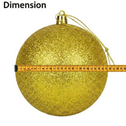 Shatchi Set Of 3 - 25Cm Dark Gold Christmas Baubles (Glossy, Matte, Glitter) Décor Pack - thumbnail 4