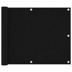Berkfield Balcony Screen Black 75X500 Cm Oxford Fabric - thumbnail 1