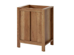 Impact Furniture Freestanding Bathroom Vanity Unit 600mm Floor Sink Cabinet 60Cm Cupboard Oak Effect Classic - thumbnail 8