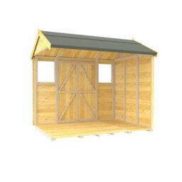 Buttercup Farm 8 X 8 Feet Apex Summer Shed - Wood - L243 X W231 X H217 Cm - thumbnail 3