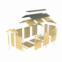 Buttercup Farm 8 X 8 Feet Apex Summer Shed - Wood - L243 X W231 X H217 Cm - thumbnail 4