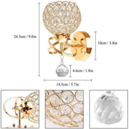 Luxury Gold Crystal Wall Light For Bedroom And Living Room - thumbnail 2