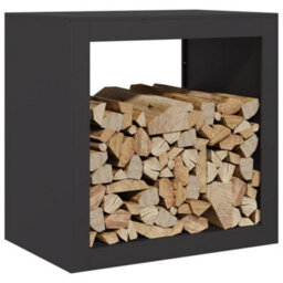 Walplus Firewood Rack Black 60X40X60 Cm Steel - thumbnail 3