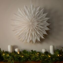 Led Paper Snowflake Christmas Decoration, (H)500mm - White - thumbnail 2