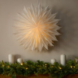 Led Paper Snowflake Christmas Decoration, (H)500mm - White - thumbnail 1