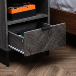 Homcom Bedside Table, Sofa Side Table W/ Drawer And Shelf Living Room, Bedroom - thumbnail 9