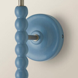 Valuelights Bobbin Blue Wall Light With Green Trim Scallop Shade - thumbnail 4