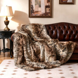 Costway 760Gsm Fluffy Faux Fur Throw Blanket 203 X 153 Cm Faux Raccoon Fur Blanket - thumbnail 5