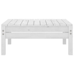 Walplus Garden Footstool White Solid Pinewood - thumbnail 3