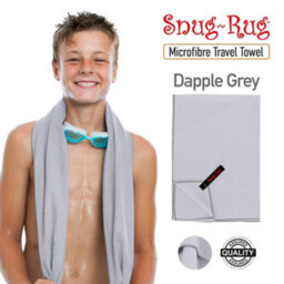 Snug Rug Microfibre Beach Towel Super Absorbent Quick Drying Lightweight Large 80 X 160Cm - Dapple Grey - thumbnail 4