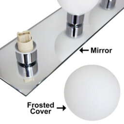 Long Life Lamps Company Modern Ip44 Opaque 3 Globe Bathroom Mirror Light M0220 - thumbnail 6