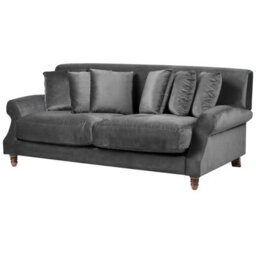 Beliani Sofa 2 Seater Eike Velvet Grey - thumbnail 4