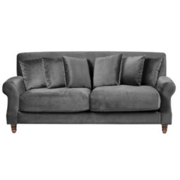 Beliani Sofa 2 Seater Eike Velvet Grey - thumbnail 1