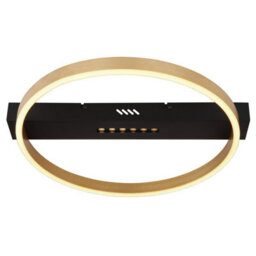 Luminosa Lighting Luminosa Luffy 40Cm Integrated Led Semi Flush Ceiling Light Matt Black Round Led 3000K - thumbnail 3
