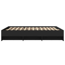 Berkfield Bed Frame Without Mattress Black 160X200 Cm Engineered Wood - thumbnail 6