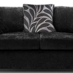 Furnishings For Less UK Zina Black Chenille Fabric 2 Seater Sofa Scatter Back - thumbnail 2