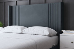 DS Living Elara Winged Steel Panel Bed With Headboard And Ottoman Base Storage Double - thumbnail 4