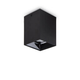 Ideal Lux Luminosa Nitro Led 1 Light Square Surface Mounted Downlight Black
