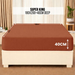 Aspire Homeware Rust Fitted Sheet 40Cm Extra Deep Pocket Hypoallergenic Bed Sheet Microfiber (L)200Cm X (W)180Cm,super King - thumbnail 7