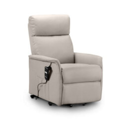 Oakham Helena Rise & Recline Chair In Pebble Faux Leather