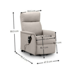 Oakham Helena Rise & Recline Chair In Pebble Faux Leather - thumbnail 5