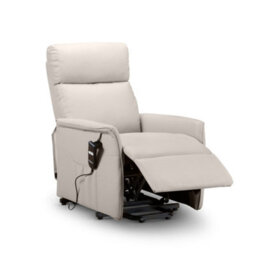 Oakham Helena Rise & Recline Chair In Pebble Faux Leather - thumbnail 2