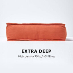 Homescapes Terracotta Cotton Dining Chair Booster Cushion - thumbnail 5
