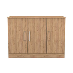 Gloucester 3 Door Sideboard In Gold Craft Oak (Ready Assembled) - thumbnail 2