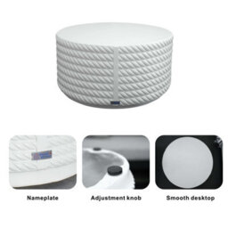 Abrihome Garden Concrete Round Coffee Table, White Side Table For Outdoor Indoor - thumbnail 4