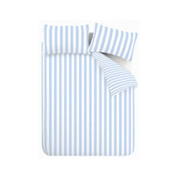 Sassy B Stripe Tease Reversible Single Duvet Cover Set With Pillowcase Blue - thumbnail 5