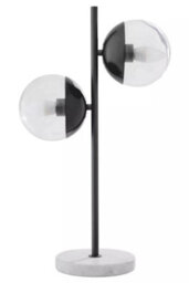 Orsina Handcrafted Black Finish Metal Table Lamp, Minimalist Design Bedside Lamp, Versatile Lamp On A Table - thumbnail 1