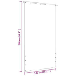 Berkfield Balcony Screen Brown 140X240 Cm Oxford Fabric - thumbnail 5