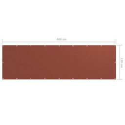 Berkfield Balcony Screen Terracotta 120X400 Cm Oxford Fabric - thumbnail 5