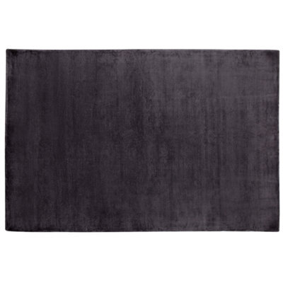 Beliani Rug Gesi Ii Dark Grey 160 X 230 Cm Viscose - image 1