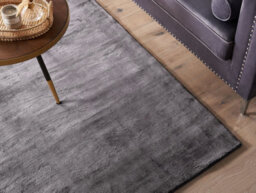 Beliani Rug Gesi Ii Dark Grey 160 X 230 Cm Viscose - thumbnail 2