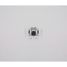 Luminosa Lighting Luminosa Camila Candle Wall Lamp Gunmetal Crystals Clear Glass Shade 2X E14 - thumbnail 6