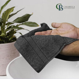 Casabella 12 Pack Flannel Face Cloth - 100% Cotton Face Towels Soft & Absorbent Super Quality Washcloths - thumbnail 3