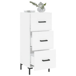 Berkfield Sideboard White 34.5X34X90 Cm Engineered Wood - thumbnail 4