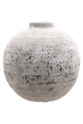 Tiber Large Stone Ceramic Vase, Elegant Crackled Texture Decor - thumbnail 1