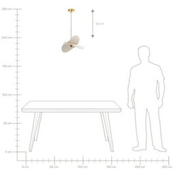Wyld And Coco Linen Pendant Lamp Beige 105Cm Open-Bulb Modern Light Pendant - thumbnail 6