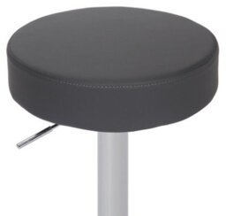 Lamboro Semplice Breakfast Bar Stool, Chrome Footrest, Height Adjustable Swivel Gas Lift, Home Bar & Kitchen Barstool, Charcoal Grey - thumbnail 3