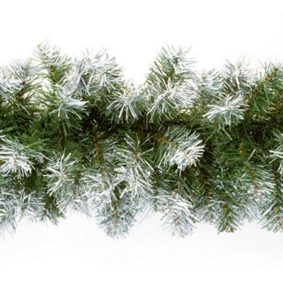 Premier Snow Tipped Artificial Garland Green (One Size)