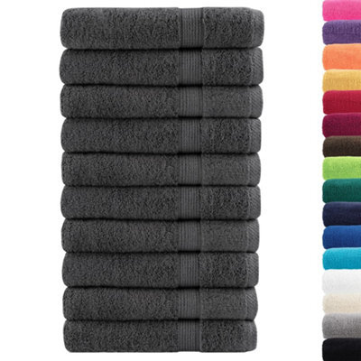 Berkfield Durable Premium Towels Solund 10Pcs Anthracite 100X200Cm 600Gsm