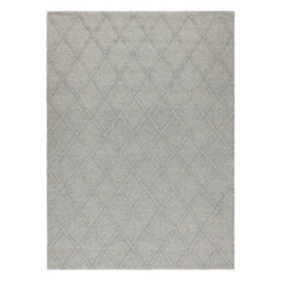 RugsX Wool Carpet Tahar 99001G Grey - Hand-Woven Loop, Rhombus, Boho  90X150 Cm - thumbnail 2