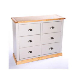 Cabinet Bits Bomporto 6 Drawer Chest Of Drawers Chrome Cup Handle - thumbnail 3