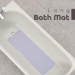 Divchi Shower Bath Mat Non Slip Anti Mould & Mildew With Strong Suction Cups Grip And Drain Holes Soft White 40X100Cm - thumbnail 2