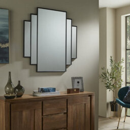 The Online Mirror Shop Wall Mirror Charleston Rectangular Shape With Black Frame For Hanging In Sideboard Or Dressing Table- H 90Cmxw 90Cmxd 2Cm - thumbnail 2