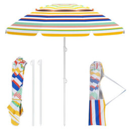 Gainoom 178 Cm Beach Umbrella Upf50+ Sun Protection Portable Outdoor Sunshade Parasol - thumbnail 9
